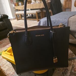 Michael Kors Black Leather Tote Bag